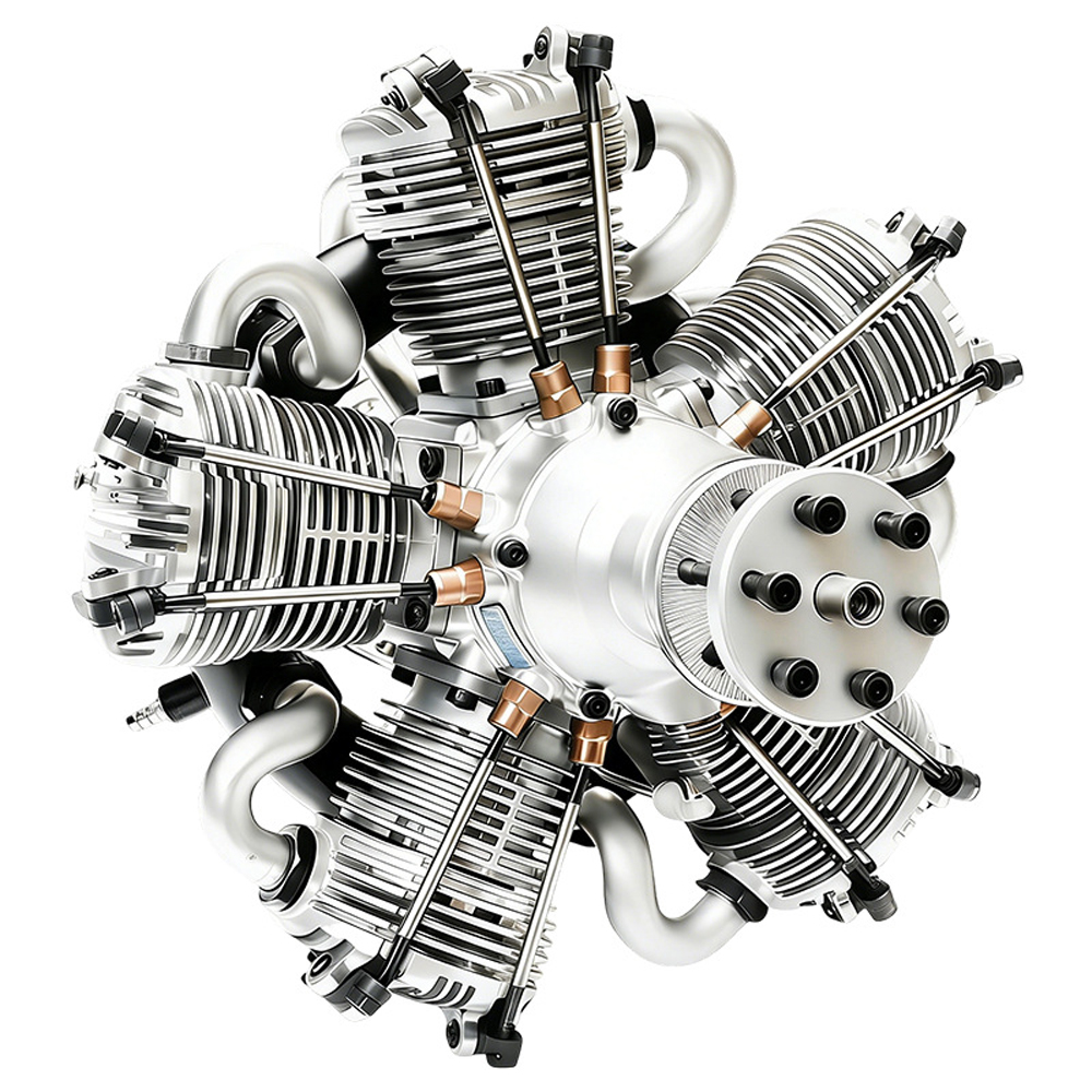 Model aircraft drone engine GF150R5 four stroke 150cc gasoline five cylinder star engine - 图片 2