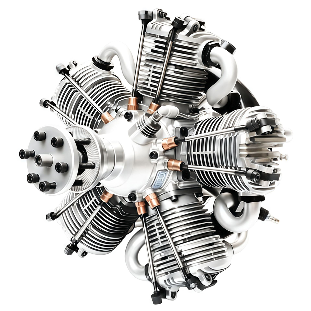 Model aircraft drone engine GF150R5 four stroke 150cc gasoline five cylinder star engine
