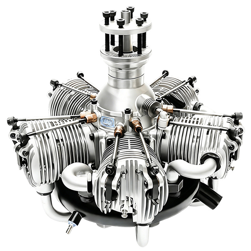 Model aircraft drone engine GF150R5 four stroke 150cc gasoline five cylinder star engine - 图片 4