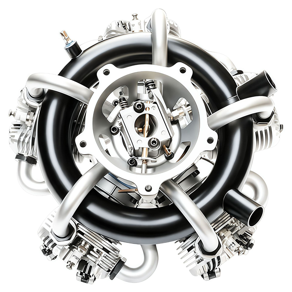 Model aircraft drone engine GF150R5 four stroke 150cc gasoline five cylinder star engine - 图片 6