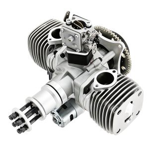 Drone engine model aircraft engine with electric start and power generation, two-stroke 130cc gasoline twin cylinder
